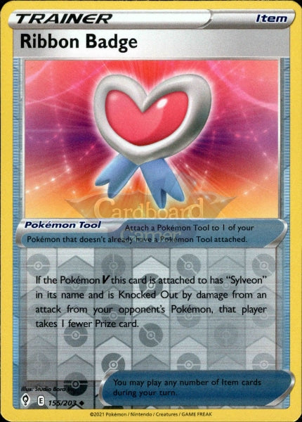 155/203 Ribbon Badge Reverse Holo Evolving Skies Single Card