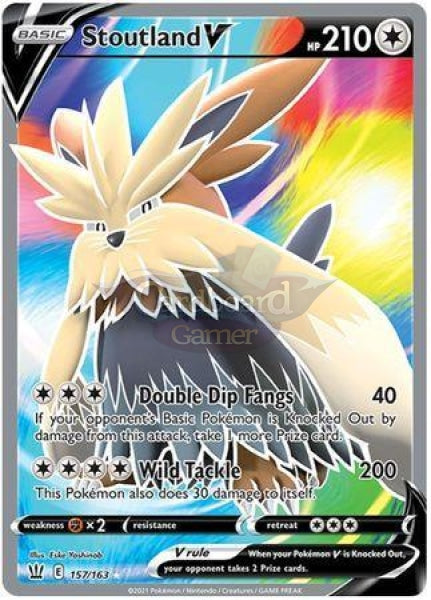 157/163 Stoutland V Full Art Battle Styles Single Card