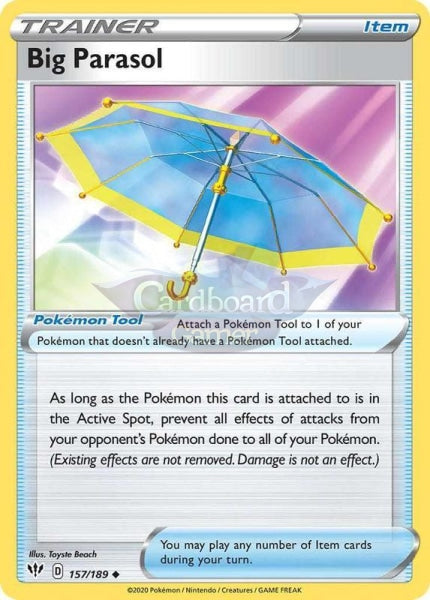 157/189 Big Parasol Trainer Uncommon Darkness Ablaze Single Card