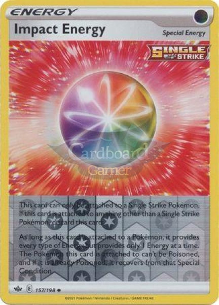 157/198 Impact Energy Uncommon Reverse Holo Chilling Reign Single Card