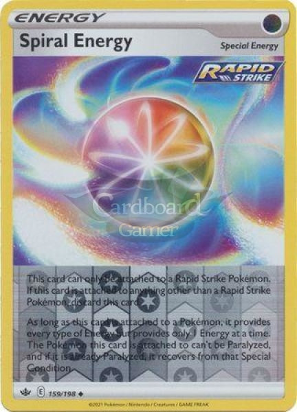 159/198 Spiral Energy Uncommon Reverse Holo Chilling Reign Single Card