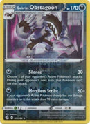 161/264 Galarian Obstagoon Rare Reverse Holo Fusion Strike Single Card