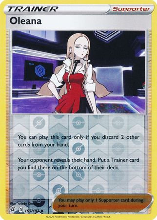 163/192 Oleana Trainer Uncommon Reverse Holo Rebel Clash