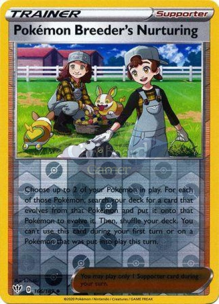 166/189 Pokémon Breeders Nurturing Trainer Uncommon Reverse Holo Darkness Ablaze Single Card