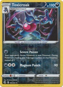 166/264 Toxicroak Rare Reverse Holo Fusion Strike Single Card
