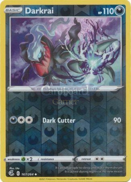 167/264 Darkrai Uncommon Reverse Holo Fusion Strike Single Card