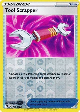 168/192 Tool Scrapper Trainer Uncommon Reverse Holo Rebel Clash