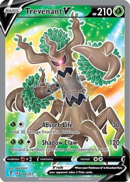 168/203 Trevenant V Full Art Evolving Skies Single Card