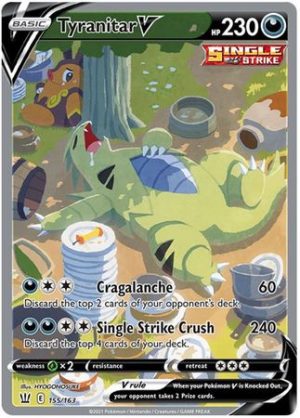 155/163 Tyranitar V Full Art Ultra Rare Battle Styles