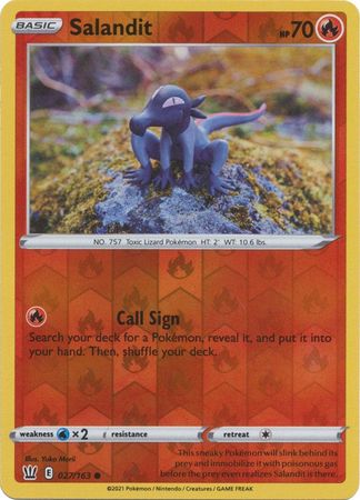 027/163 Salandit Common Reverse Holo Battle Styles