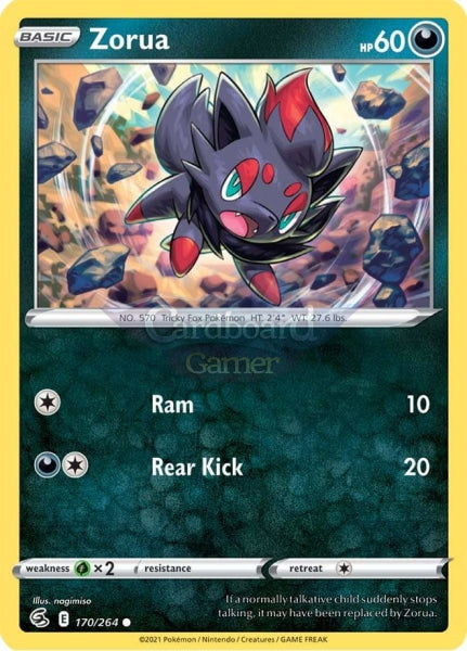 170/264 Zorua Common Fusion Strike Single Card