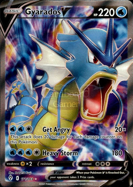 171/203 Gyarados V Full Art Evolving Skies Single Card