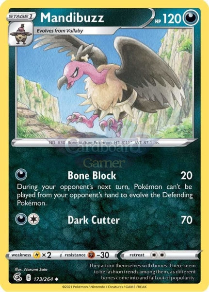 173/264 Mandibuzz Uncommon Fusion Strike Single Card