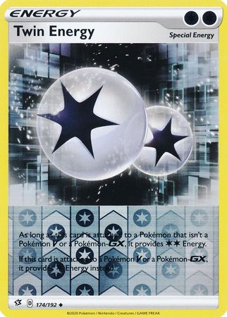 174/192 Twin Energy Trainer Uncommon Reverse Holo Rebel Clash