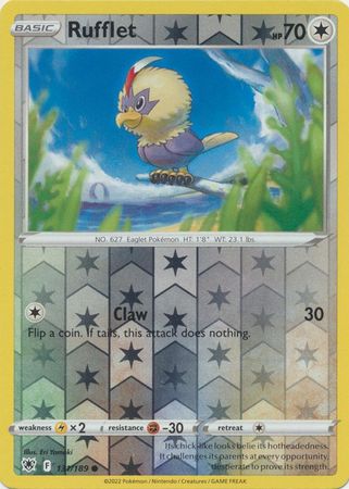 131/189 Rufflet Common Reverse Holo Astral Radiance