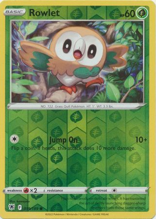 019/189 Rowlet Common Reverse Holo Astral Radiance