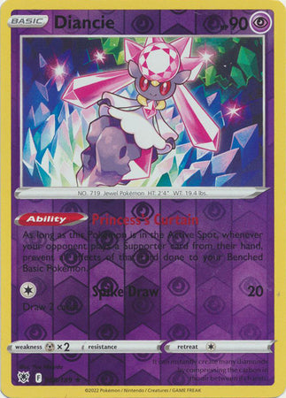 068/189 Diancie Rare Reverse Holo Astral Radiance