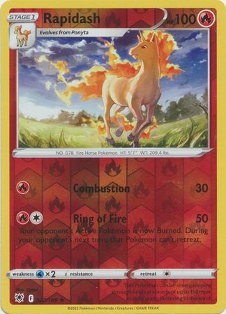 022/189 Rapidash Rare Reverse Holo Astral Radiance