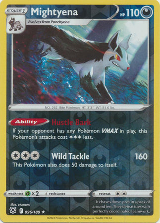096/189 Mightyena Rare Reverse Holo Astral Radiance