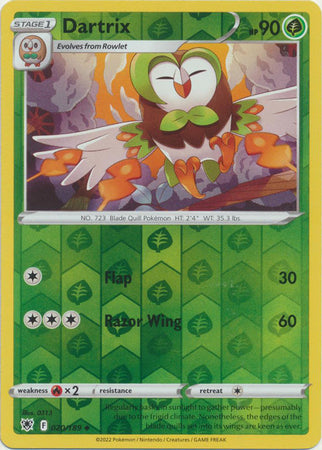 020/189 Dartrix Uncommon Reverse Holo Astral Radiance