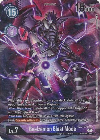 EX02-074 ALTERNATE ART Beelzemon Blast Mode Secret Rare