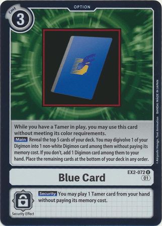 EX02-072 Blue Card Rare