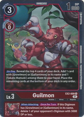 EX02-008 Guilmon Rare