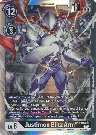 EX02-038 Justimon Blitz Arm Super Rare