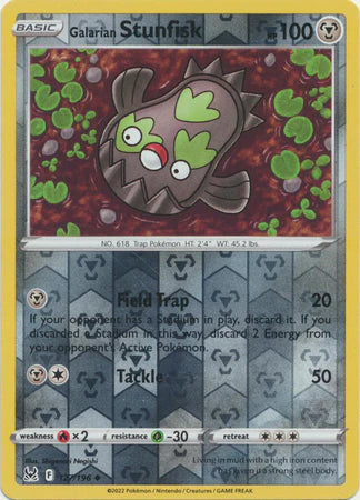 127/196 Galarian Stunfisk Uncommon Reverse Holo Lost Origin