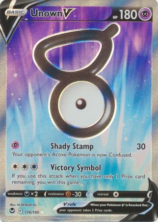 176/195 Unown V Full Art Silver Tempest