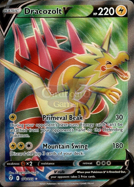 178/203 Dracozolt V Full Art Evolving Skies Single Card