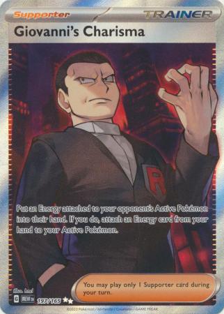 197/165 Giovanni's Charisma Ultra Rare Scarlet & Violet 151