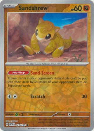 027/165 Sandshrew Common Reverse Holo Scarlet & Violet 151