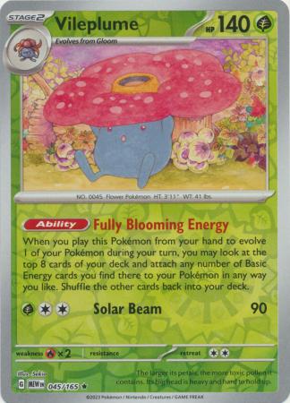 045/165 Vileplume Rare Reverse Holo Scarlet & Violet 151