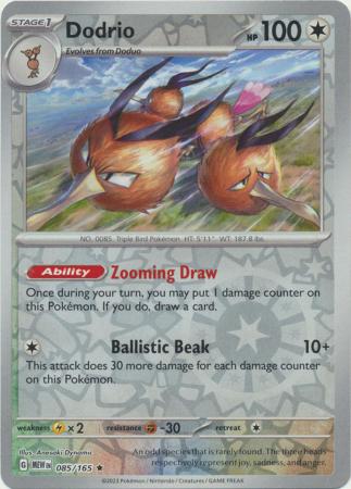 085/165 Dodrio Rare Reverse Holo Scarlet & Violet 151