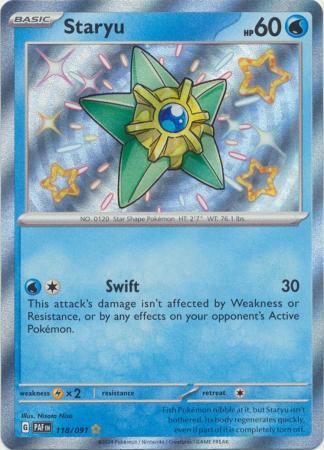 118/091 Staryu Shiny Rare Paldean Fates