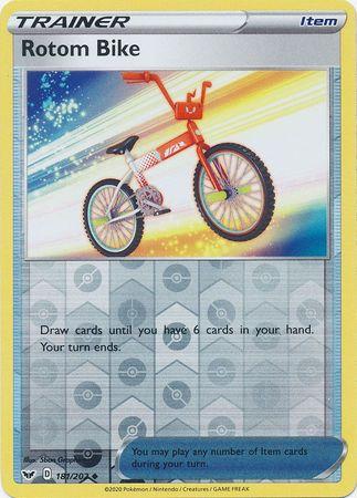 181/202 Rotom Bike Trainer Uncommon Reverse Holo Sword & Shield