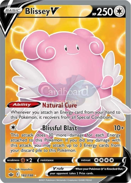 182/198 Blissey V Full Art Ultra Rare Chilling Reign Single Card