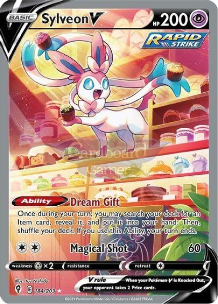 184/203 Sylveon V Alternate Art Evolving Skies Single Card