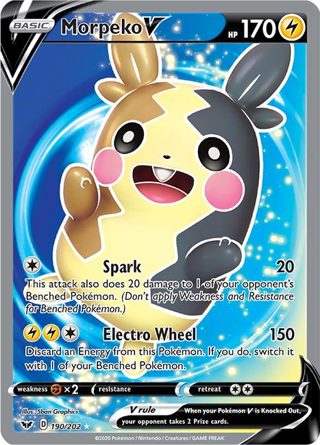 190/202 Morpeko V Full Art Ultra Rare Sword & Shield