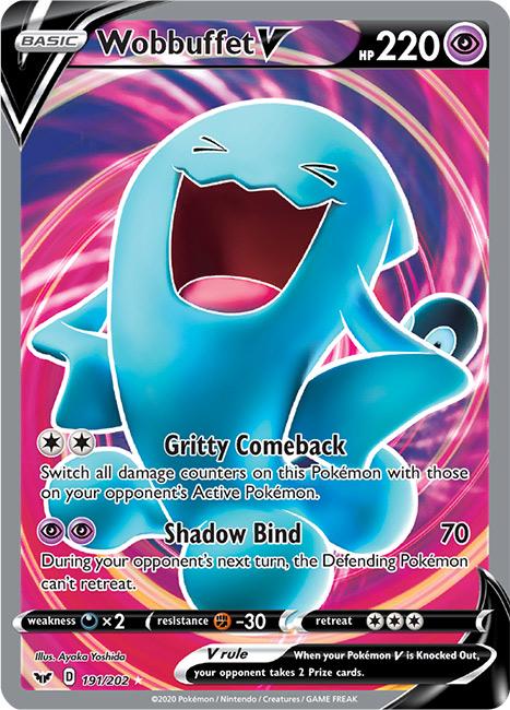 191/202 Wobbuffet V Full Art Ultra Rare Sword & Shield