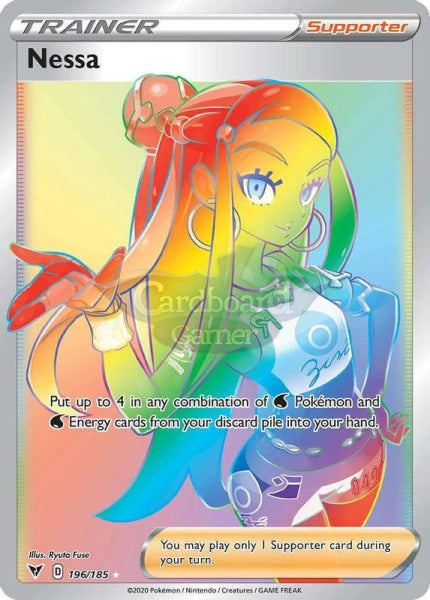 196/185 Nessa Hyper Secret Trainer Rare Vivid Voltage Single Card