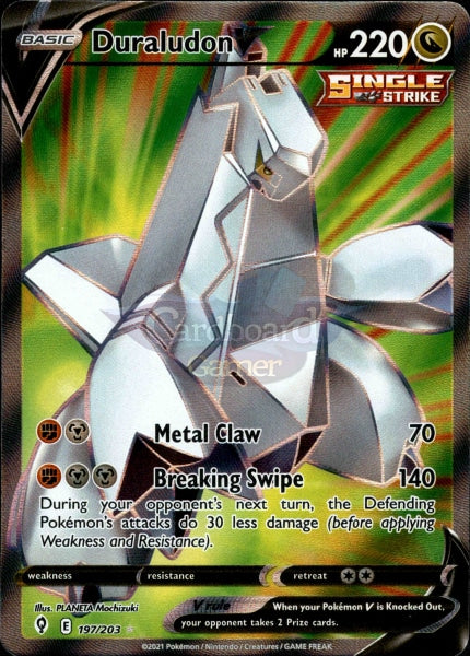 197/203 Duraludon V Full Art Evolving Skies Single Card