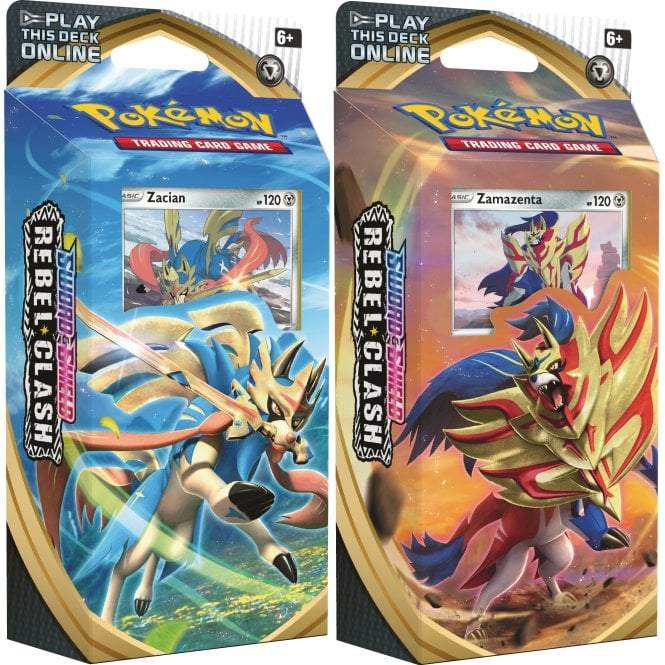 POKEMON TCG Sword and Shield Rebel Clash Theme Decks Zacian and Zamazenta (Bundle)