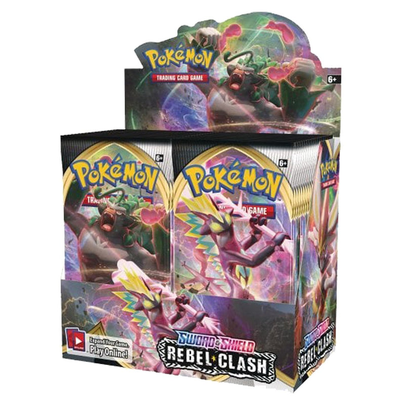 POKEMON TCG Sword And Shield Rebel Clash Booster Box Incl 36 Booster Packs