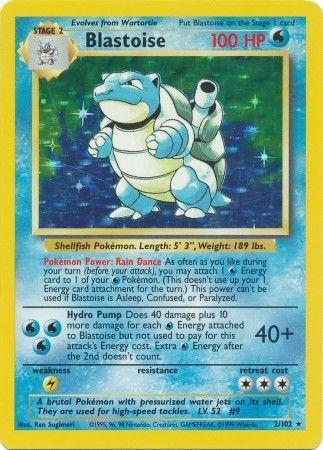 2/102 Blastoise Holo Rare Base Set Unlimited