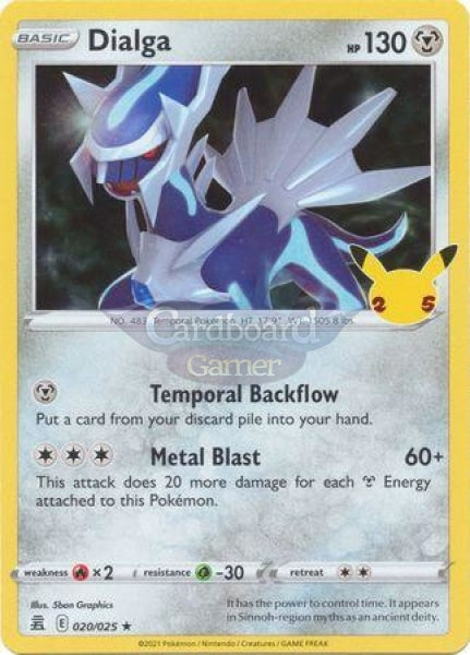 20/25 Dialga Holo Rare Celebrations Single Card