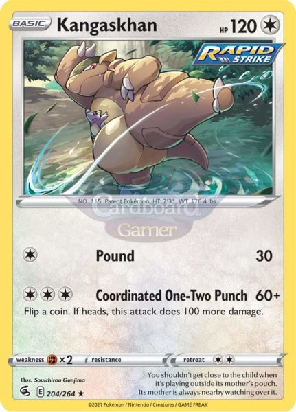 204/264 Kangaskhan Rare Fusion Strike Single Card