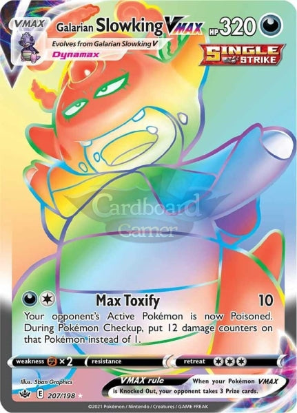 207/198 Galarian Slowking Vmax Hyper Rare Chilling Reign Single Card