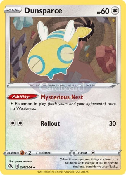 207/264 Dunsparce Uncommon Fusion Strike Single Card